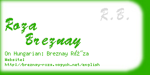 roza breznay business card